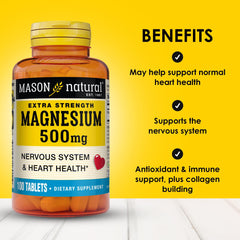 Label highlights magnesium 500 mg per tablet