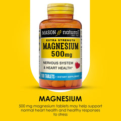 Boxed Mason Natural Magnesium 500 mg product with packaging