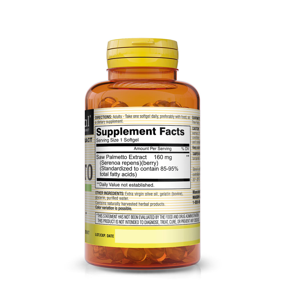 Saw Palmetto capsules in bottle