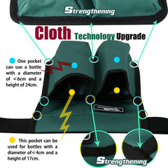 Front view showing two large pockets and two small pockets