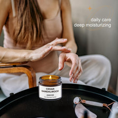 Relaxing spa setup with Massage Candle and soft lighting