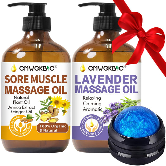 Ginger, Arnica, and Lavender Massage Oil bottle