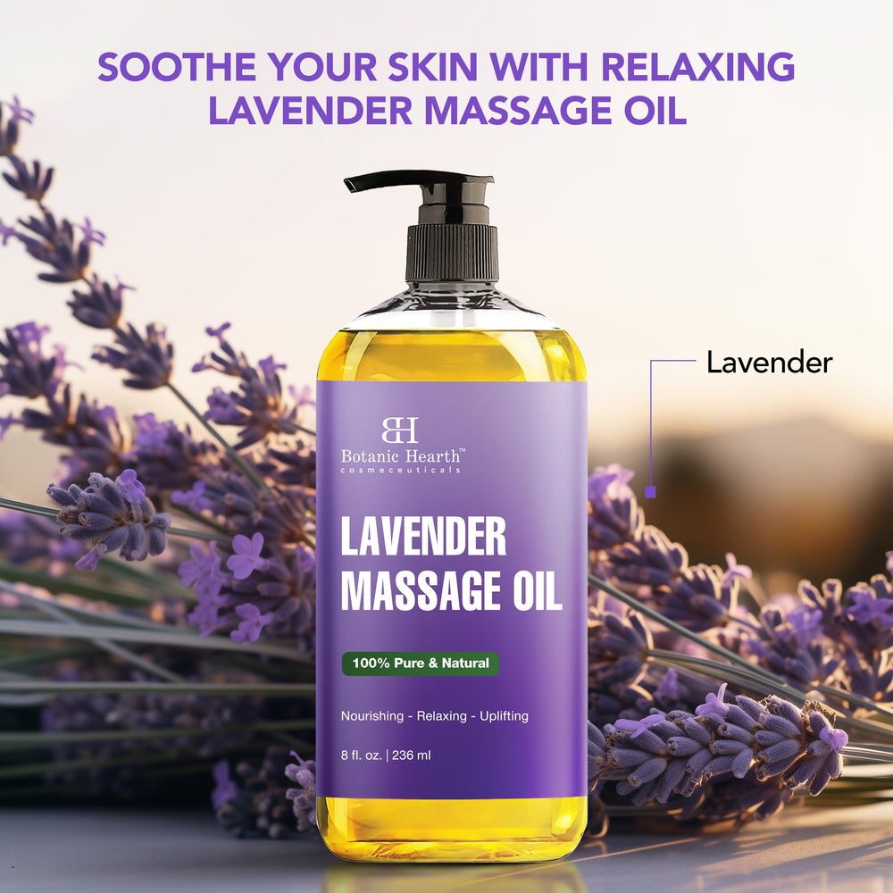 Massage session using lavender oil for therapy