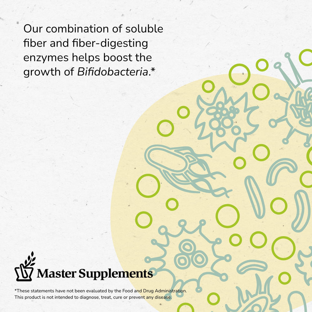 Prebiotic fiber and gut health illustration