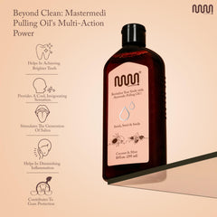Alcohol-free, fluoride-free MasterMedi mouthwash label.