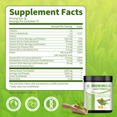 Close-up of matcha green tea powder