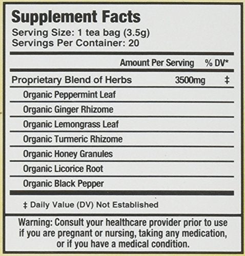 Packaging of Mate Factor Functional Herbal Blends Ginger Turmeric with Black Pepper