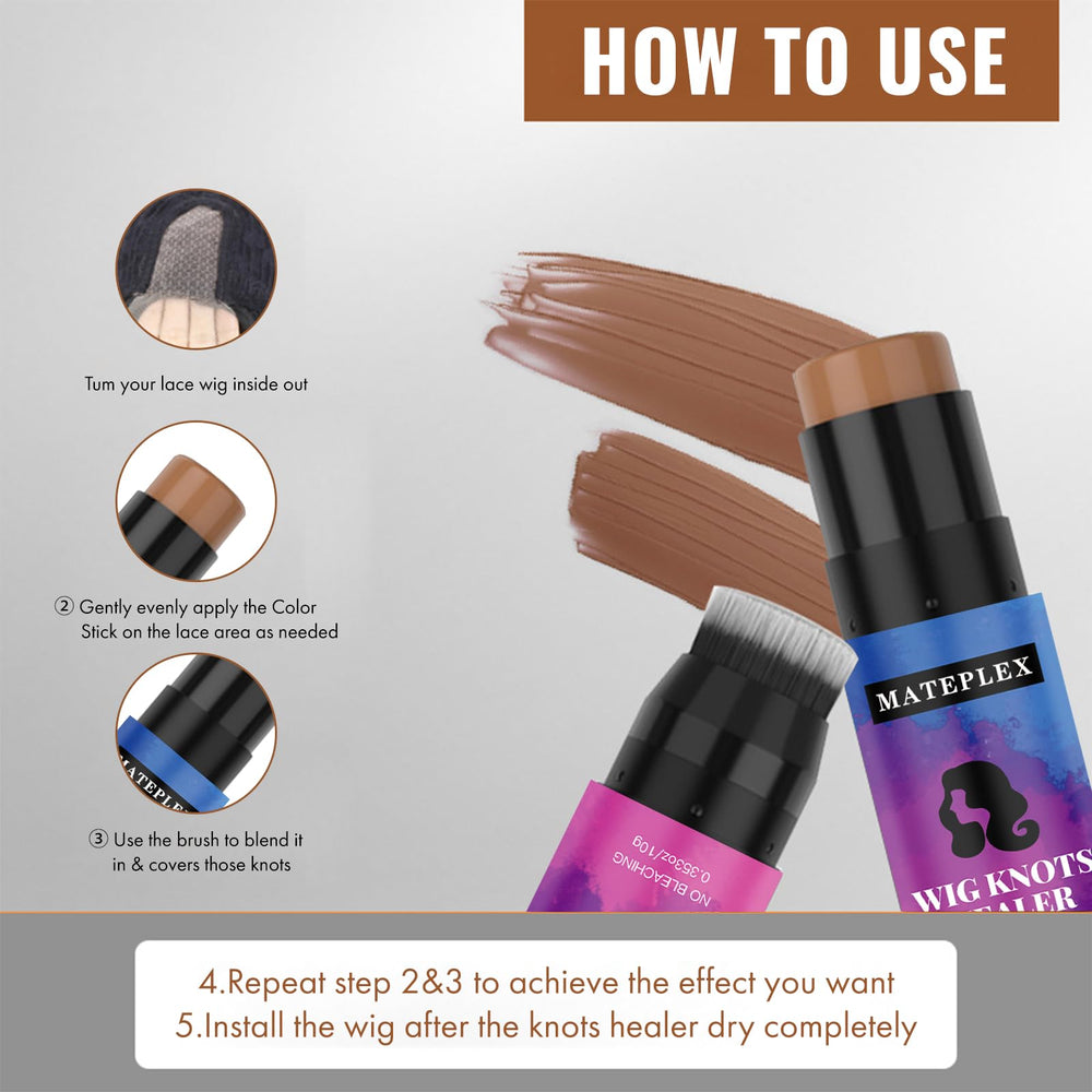 Mateplex lace grid coverage concealer delivers seamless knot concealment