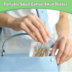 Two-pack cotton swab holder set for travel