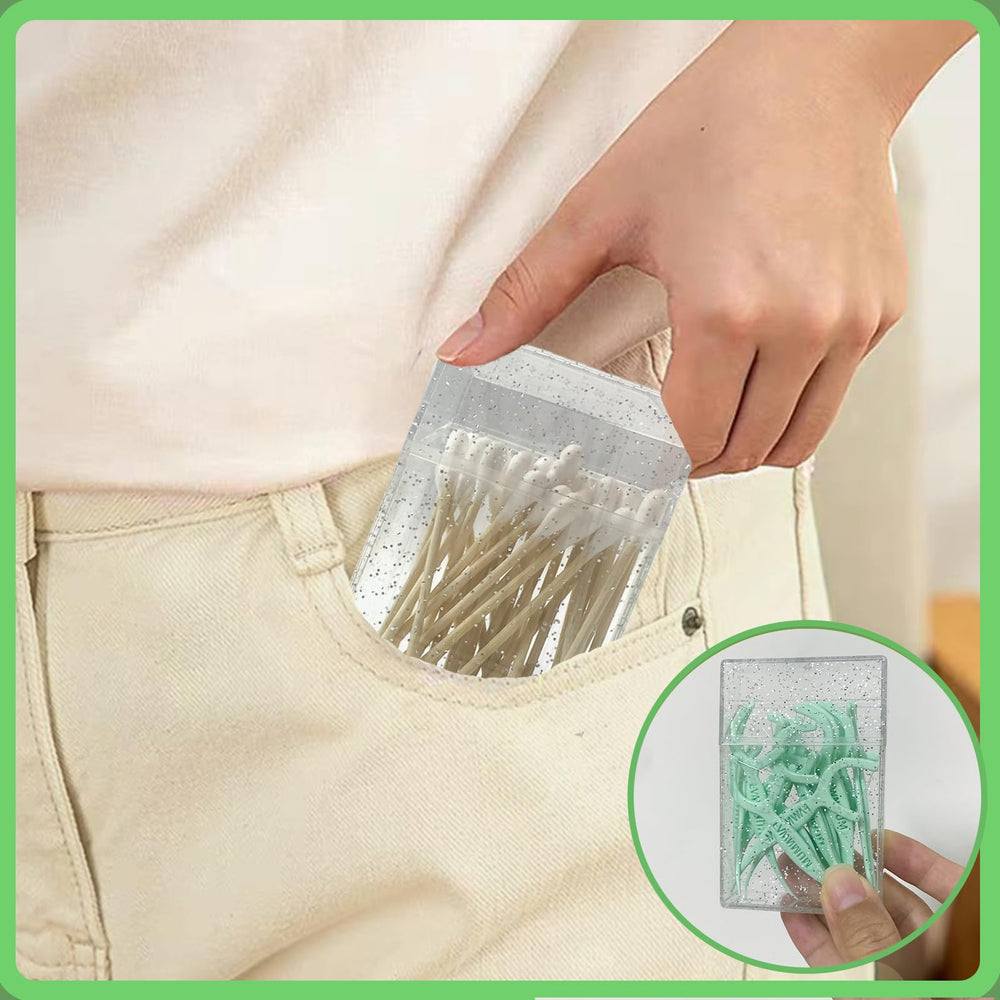 Travel case for dental floss picks and accessories
