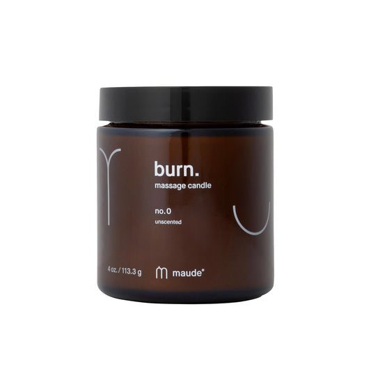 Maude Burn No. 0 unscented massage candle 4 oz jar