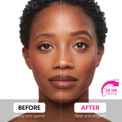 MAVENI Browcharm remover-friendly formula for quick cleanup at night.