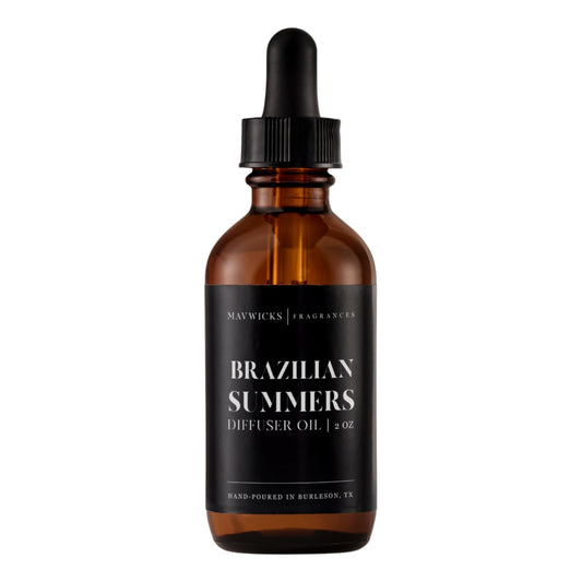 2oz bottle of Mavwicks Brazilian Summers diffuser oil