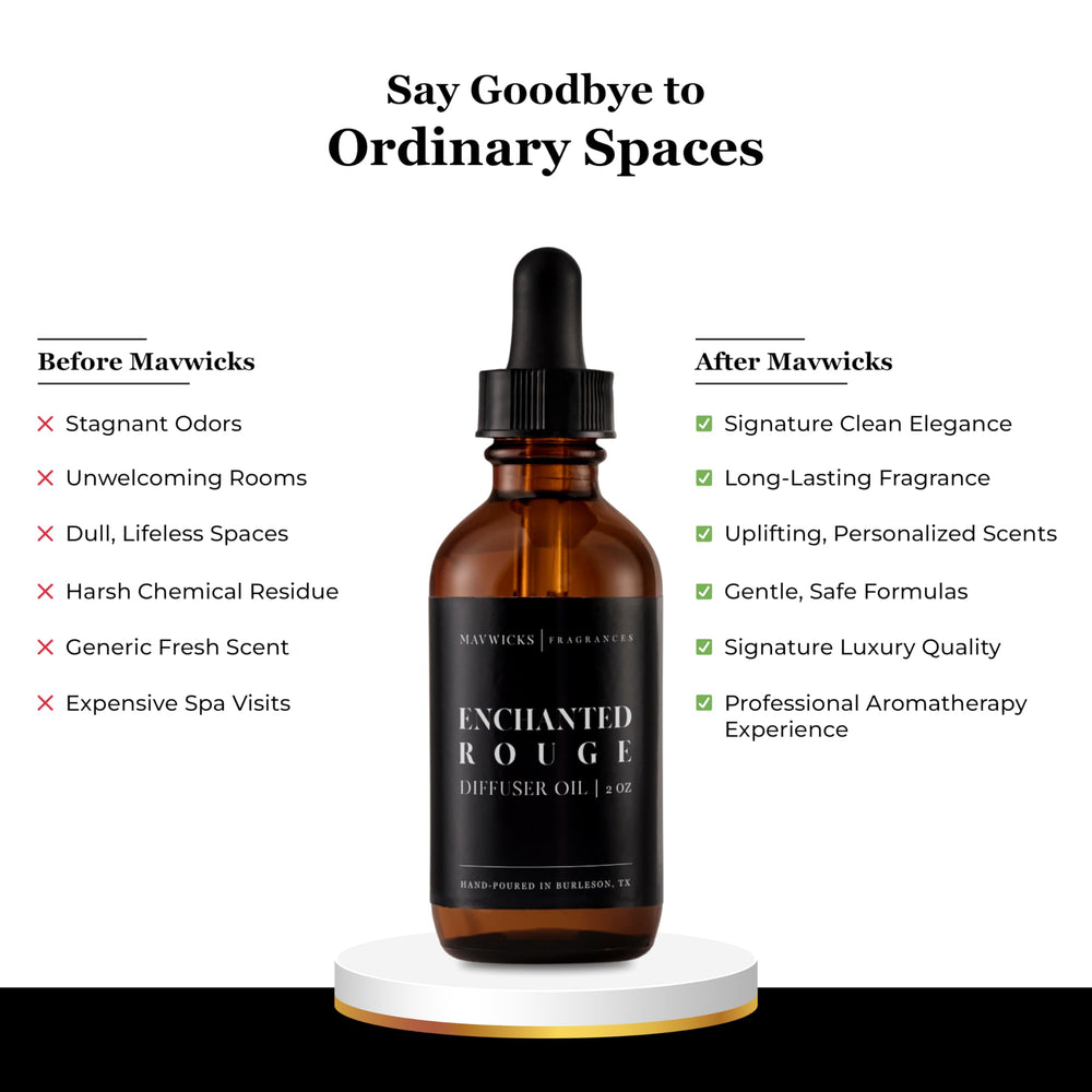 Diffuser oil bottle displaying luxurious packaging