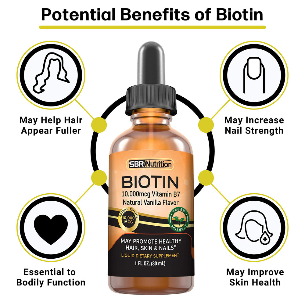 Vegan friendly biotin liquid drops packaging