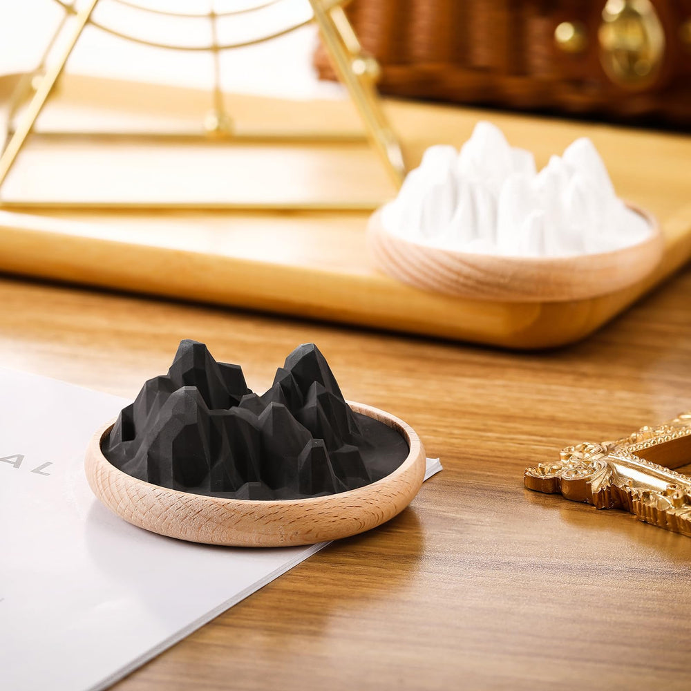 Maxdot mountain passive diffuser white front view, subtle room aromatherapy decor