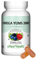Bottle of Maxi Health Fish Oil 2000mg with Fruity Burst flavor