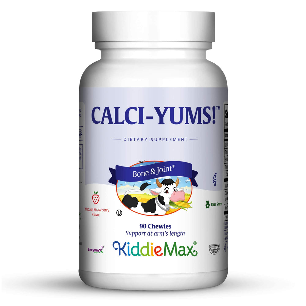 KiddieMax CalciYum! strawberry-flavored animal-shaped calcium chews