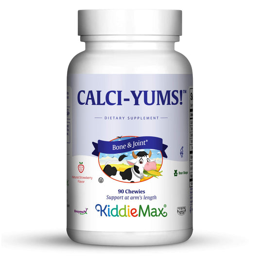 KiddieMax CalciYum! strawberry-flavored animal-shaped calcium chews