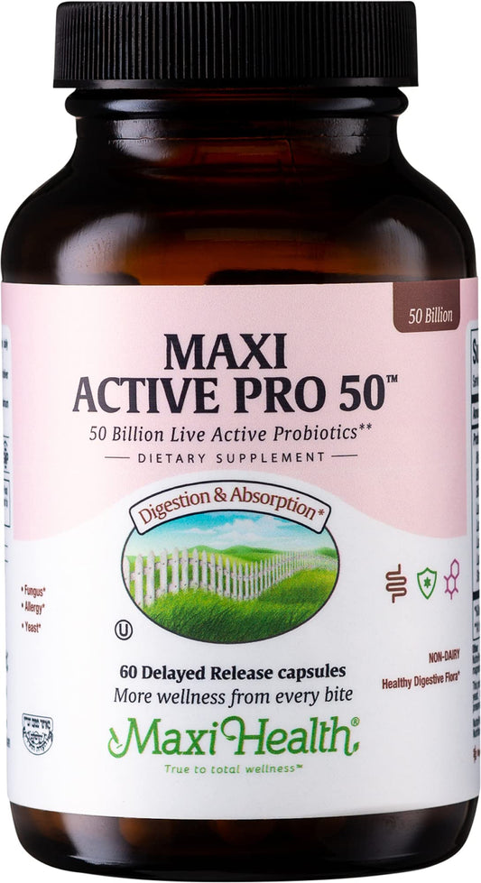 Maxi Health Probiotic Plus Ultra Protection bottle label