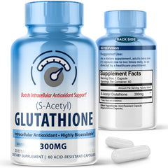 MAXLIFE NATURALS S-Acetyl L-Glutathione 300mg bottle highlighting high bioavailability