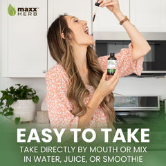 4 oz bottle with Maxx Herb label - back view