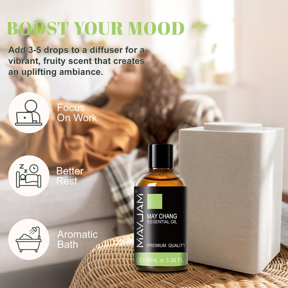 Diffusing May Chang essential oil in a diffuser
