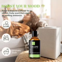 Diffusing May Chang essential oil in a diffuser