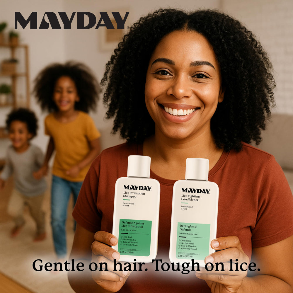 MAYDAY bundle for all hair types shows versatile lice defense suitable for everyone