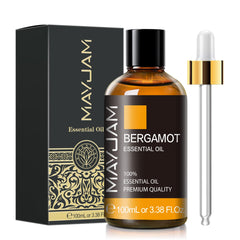MAYJAM Bergamot Fragrance Oil 100ml amber bottle with glass dropper