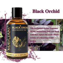 Elegant packaging of MAYJAM Black Orchid fragrance oil