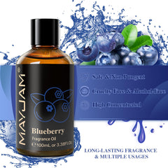 Close-up of MAYJAM Blueberry fragrance oil scent