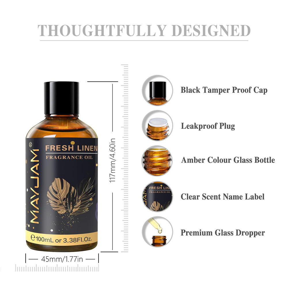 Usage of MAYJAM Fresh Linen fragrance oil with diffuser