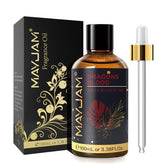 100ml amber bottle of MAYJAM Dragons Blood fragrance oil with glass dropper