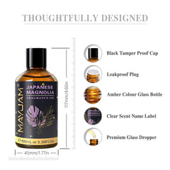 Elegant packaging for MAYJAM fragrance oil
