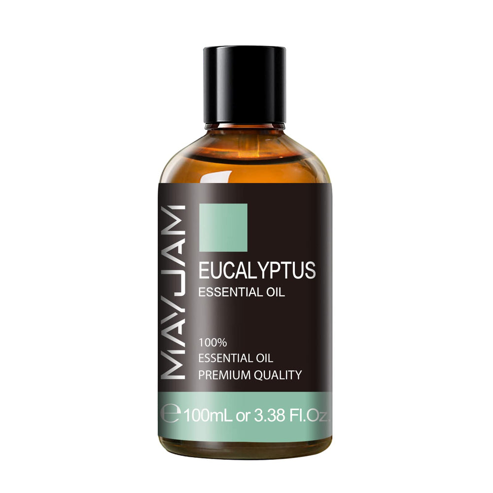 MAYJAM Eucalyptus essential oil large 3.38 fl oz bottle with glass dropper