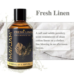 Gift-ready MAYJAM Fresh Linen fragrance oil packaging