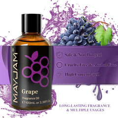 Close-up of MAYJAM Grape fragrance oil dropper