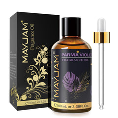 MAYJAM Parma Violet fragrance oil in 100ml amber bottle with glass dropper