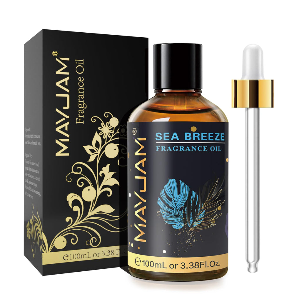 MAYJAM Sea Breeze fragrance oil in 100ml amber glass bottle