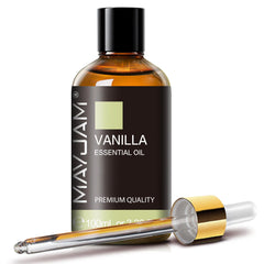 MAYJAM Vanilla Essential Oil 100ML in amber glass bottle