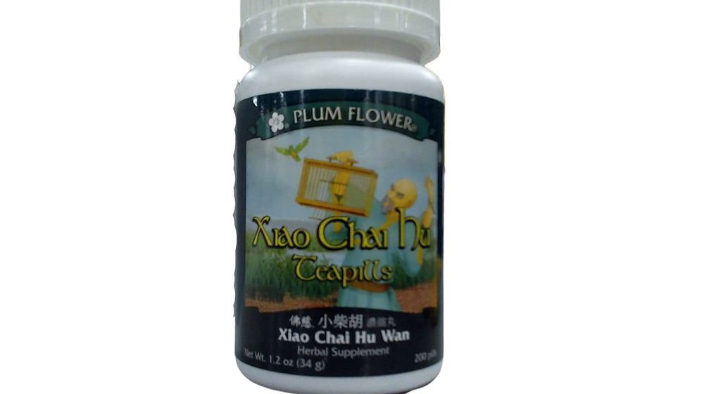 Mayway Xiao Chai Hu Wan packaging showing 200 teapills