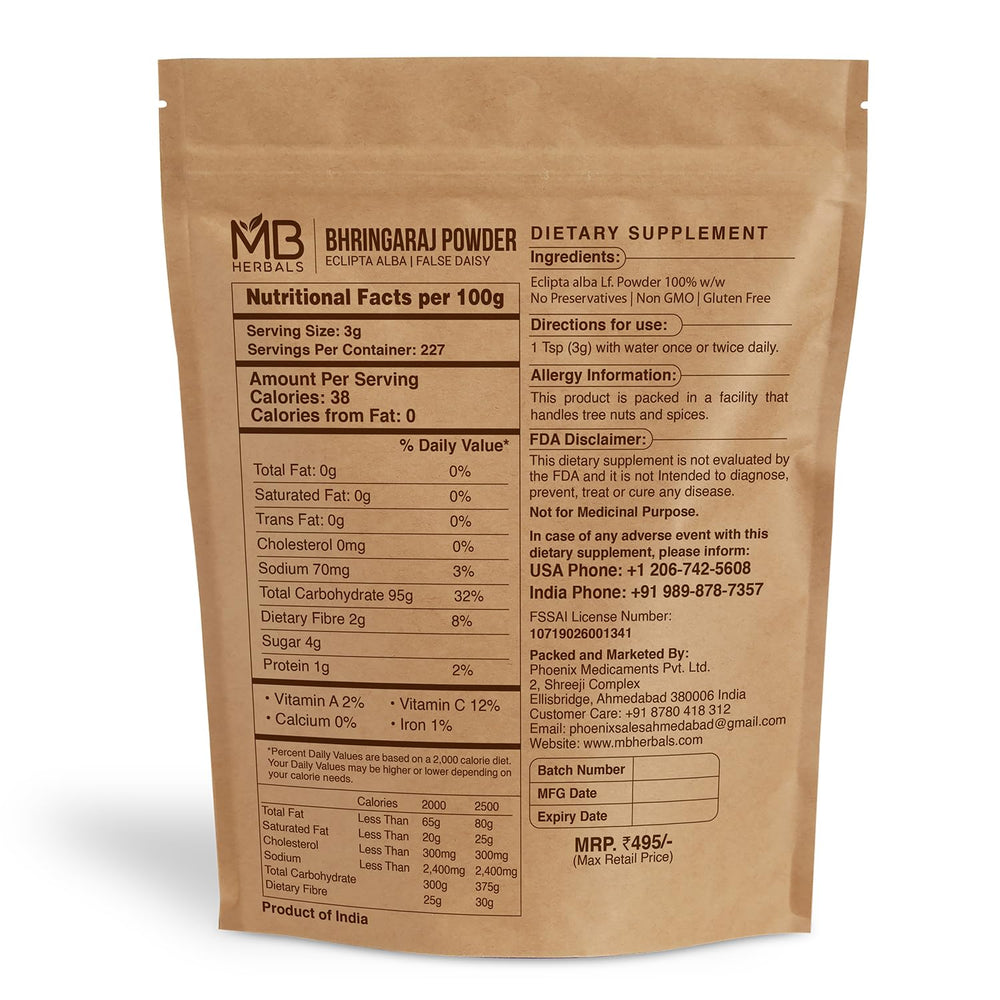 MB Herbals Bhringaraj Powder 454g - Packaging/packshot