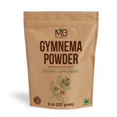MB Herbals Gymnema Leaf Powder 8 oz / 227 g jar, 100% pure Gymnema Sylvestre (Meshashringi) powder
