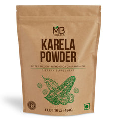 Front view of MB Herbals De-Seeded Karela Powder 454g (1 lb 16 oz)