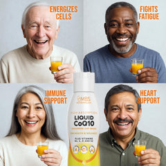 Nutrition facts panel for CoQ10 liquid supplement