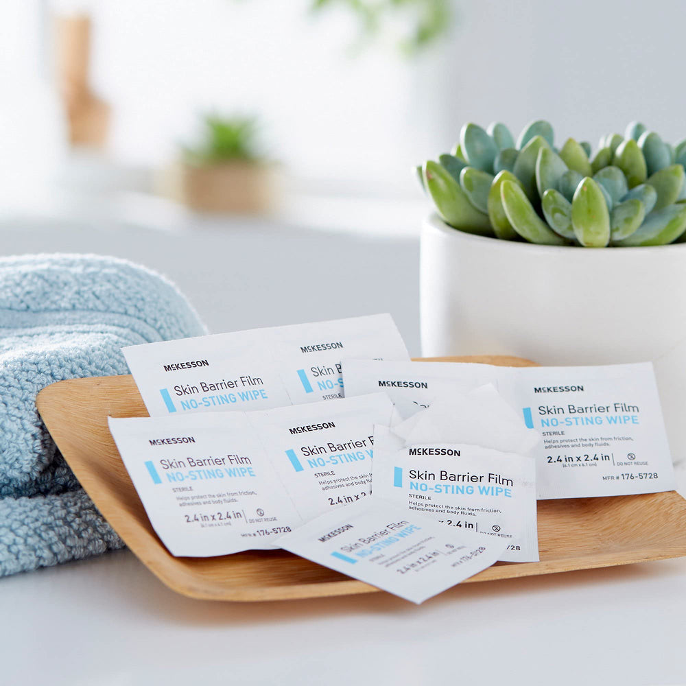 McKesson Skin Barrier Film extends wear time by protecting skin under tapes.