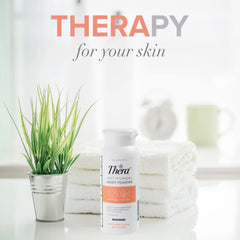 McKesson Thera Antifungal Body Powder inside shoes—keeps feet dry