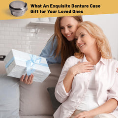 Dishwasher-safe denture cleaning cup exterior
