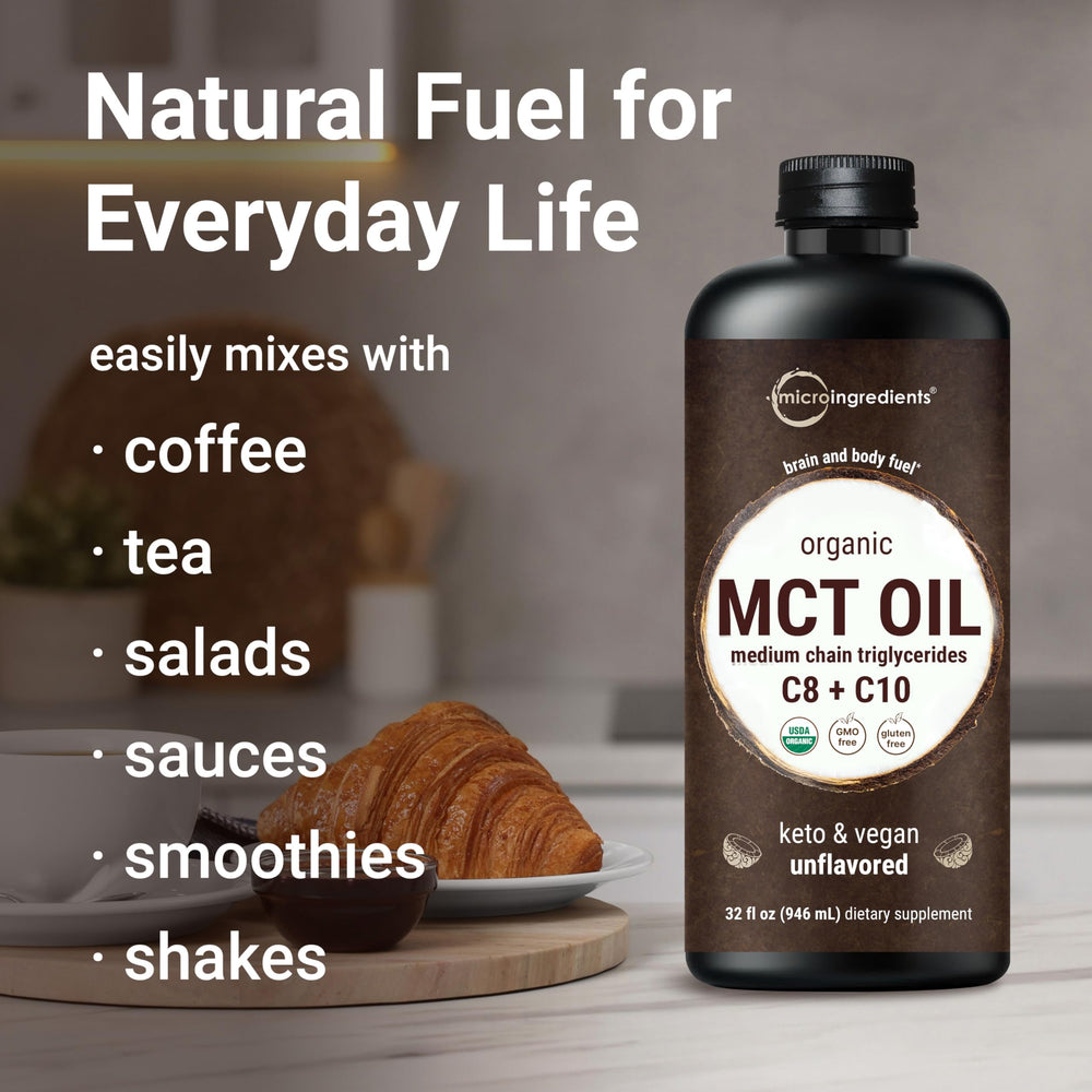 Non-GMO MCT Oil supplement without soy, dairy, gluten